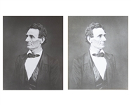 Abraham Lincoln Magic Lantern Slide -- The ''so essentially Lincolnian'' Portrait